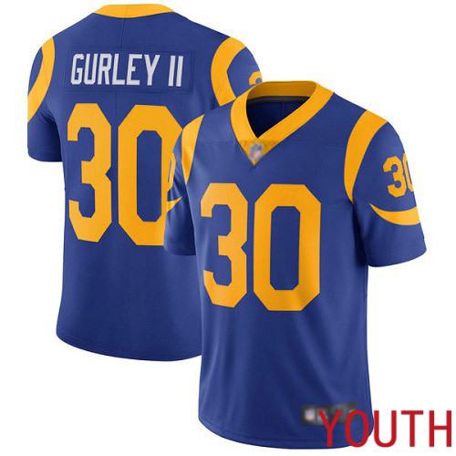 Los Angeles Rams Limited Royal Blue Youth Todd Gurley Alternate Jersey NFL Football 30 Vapor Untouchable